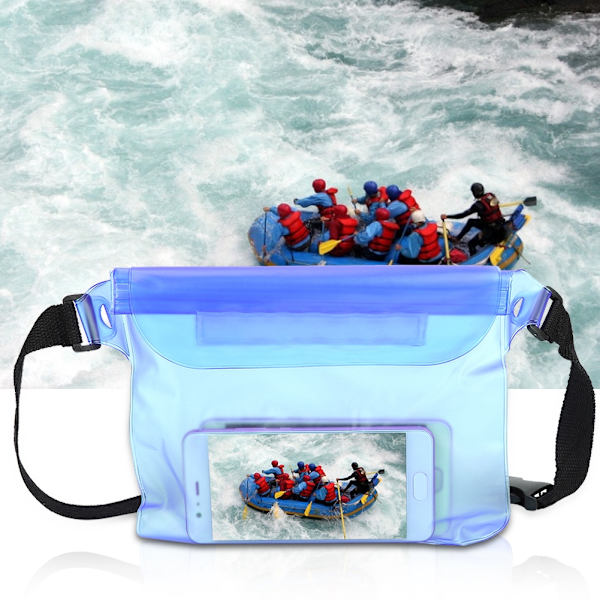 Vedenpitävä Fanny Pack -vyölaukku urheiluun, veneilyyn, uintiin, snorklaukseen (sininen)