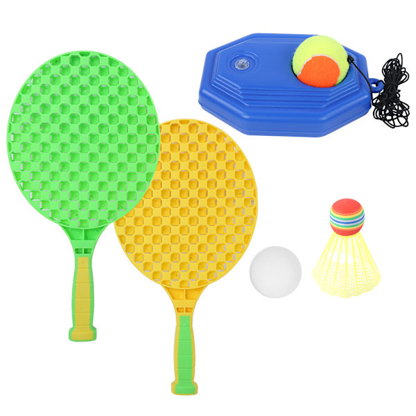 6 i 1 Underhållning Tennis Racket Set Smart Trainer Set med Elastiskt Rep för Barn