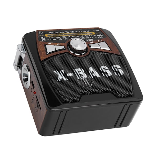 FM AM SW Radio USB FullWave Band Bærbar Radiospiller med Teleskopantenne 110240V(EU Trefinér)