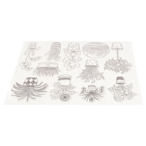 Klar silikonforsegling utsøkt pregemal for papir kortfremstilling dekorasjon DIY scrapbooking vase