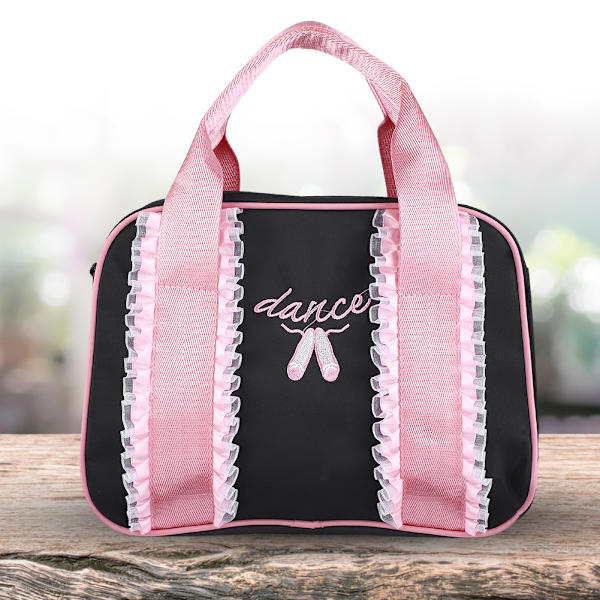 Piger Ballet Dance Børnehåndtaske Single Shoulder Sports Lynlås Taske Tote (sort)