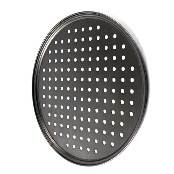 Perforert pizzapanne Non-stick baking Enkel utforming Fast bunn Ventilert pizzapanne 26CM