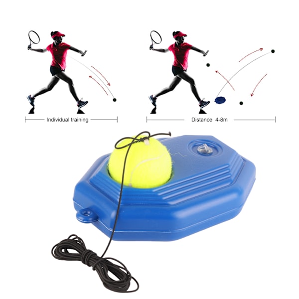 Tennisbold Ryg Base Træner Sæt - Single Person Practice