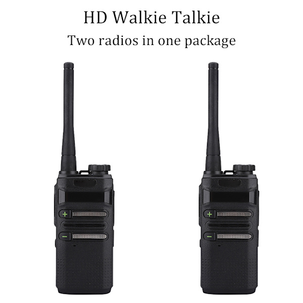 Bärbar handhållen tvåvägsradio 3W UHF 400-470MHZ 16 kanaler Walkie Talkie (EU-kontakt)