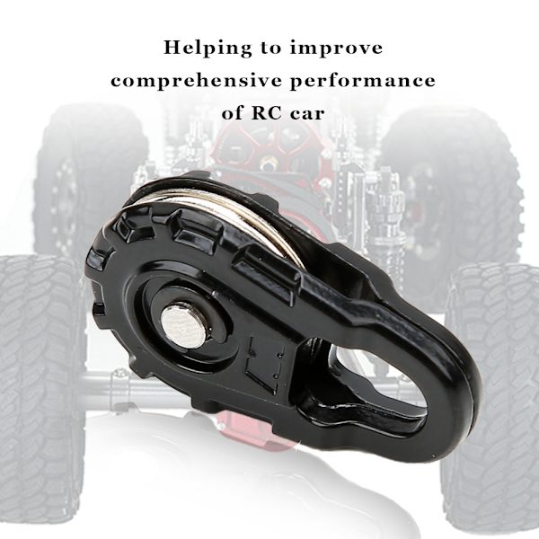 1 stk Black Metal Racing Heavy Duty Winch Snatch Block for 1:10 RC bildeler