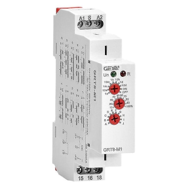 GRT81 Viivekytkin 16A AC/DC12V-240V Monitoiminen Din-kisko Automaattinen Ajastinrele-B17