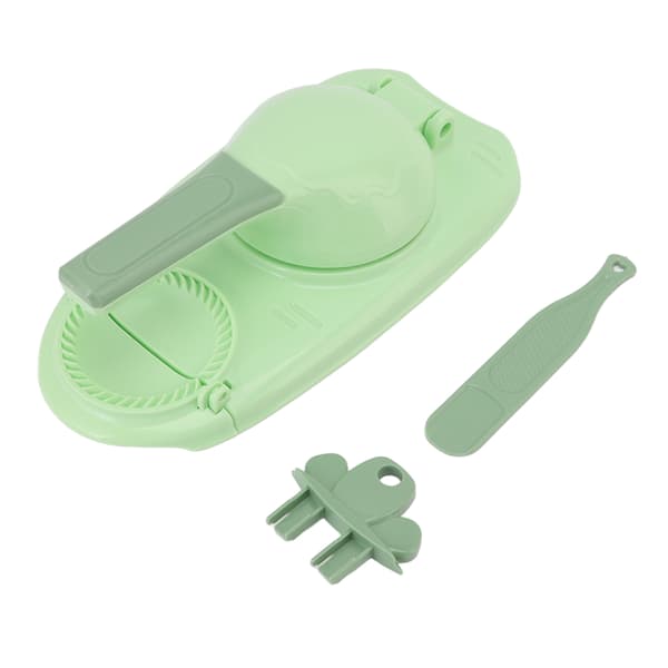 2 i 1 Dumpling Maker Lätt att använda Tidsbesparande Dumpling Skin Wrapper Form för Hem Restaurang Grön
