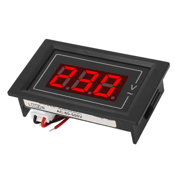 AC Displaymätare Digital Spänningsmonitor Liten Panel 1 Fas Voltmeter Multimeter AC60‑500V