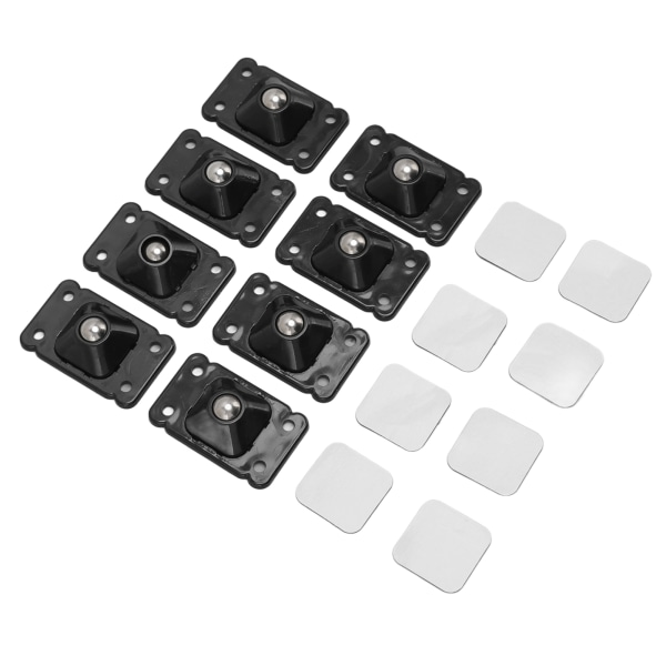 Mini Caster Wheels Adhesive 360 Degree Rotation Roller Wheels for Mini Furniture Storage Box Black