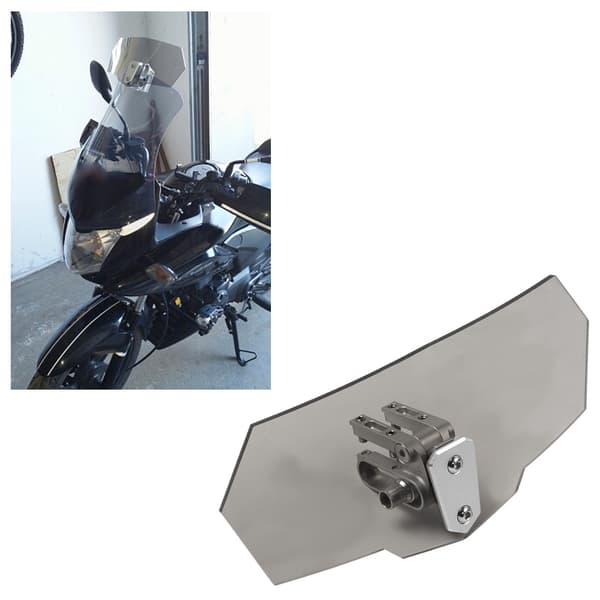 Universal Motorsykkel Styrestang Aluminium Legering Styredemper Stabilisator Sikkerhetskontroll (Sølv)