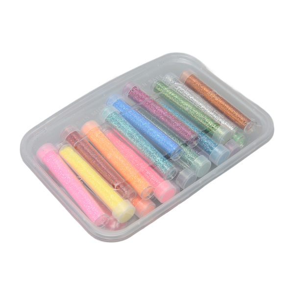 24 stk holografisk glitter assorterte farger Trygg PET varmebestandig ultrafin glitter for harpiks kunsthåndverk negler Ansiktskropp