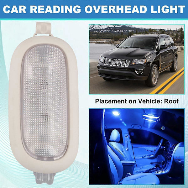 Bakre tak kuppel lys leselys kartlampe 5JG55DW1AD for Jeep Beige
