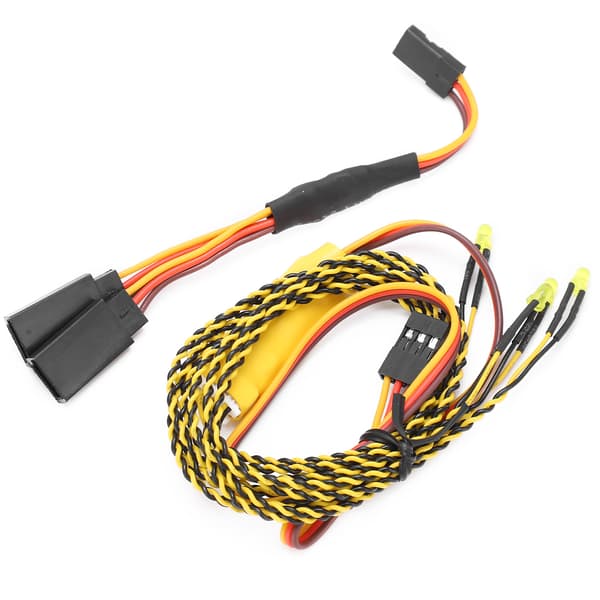 RC Model Bil Koblingslys Blinklys Gruppe med 4LED Blinklys og Y Ledningssæt