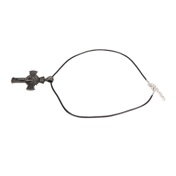 Cross Face Pendant Halskæde Vintage Hypoallergenisk Rustfrit Stål Christ Halskæde til mænd