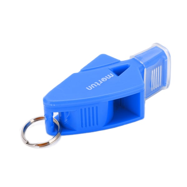 Whistle Plastic Crisp Sound Outdoor Whistle Basketball med snöre och Finger ClipDark Blue