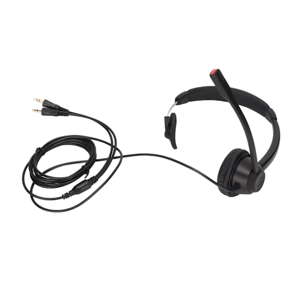 Telefon headset støjreducerende behageligt enkelt øre kommunikations headset til pc-computere sort