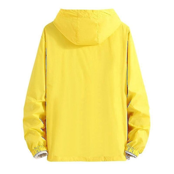 Herr Plus Size Ultralätt Snabbtorkande Vattentät Vindjacka 6XL FÄRG Mörkgrå