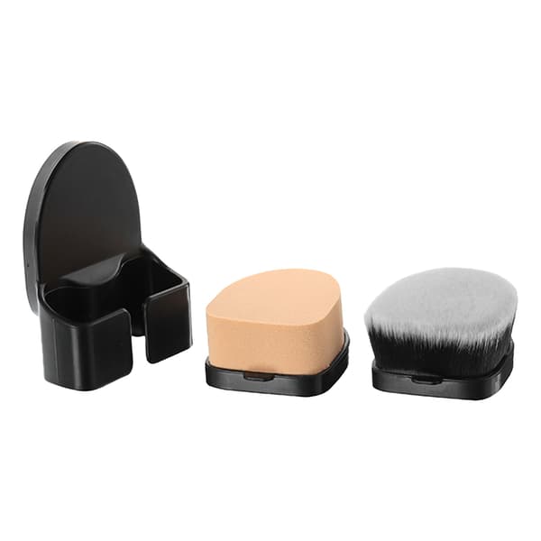 Multifunktionel Foundation Makeup Børste Elastisk Kosmetisk Pudderbørste Makeup Værktøj Sort
