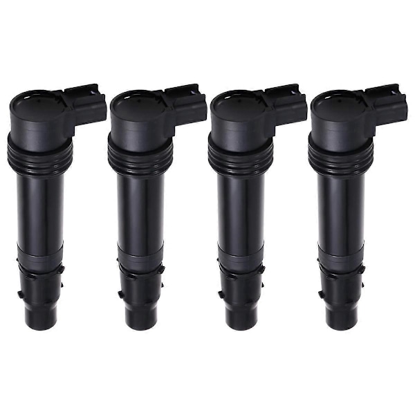 4 stk. motorcykel tændspole til KAWASAKI NINJA ZX-6RR 2003-06 Sort