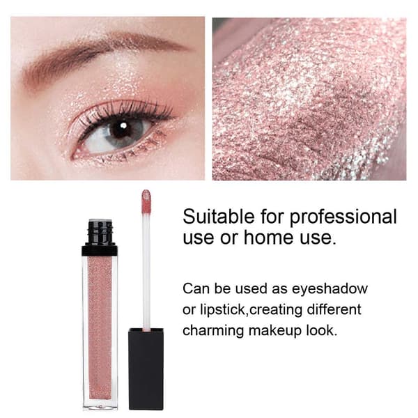 Glitter Ögonskugga Långvarig Flytande Läppstift Ögonmakeup Kosmetika 06#