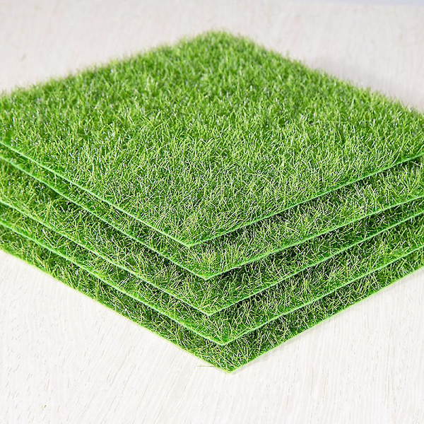5 KPL Mini Tekonurmi Pieni Neliö Tekonurmi 15x15cm Synteettinen Ruohomatto Neliö Tekonurmi