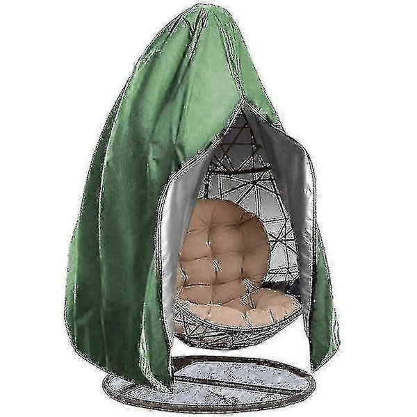 Puutarhakalusteiden suojus, ulkokäyttöön tarkoitettu keinun pölytiivis ja vedenpitävä suojus, vetoketjullinen vihreä 115*190cm