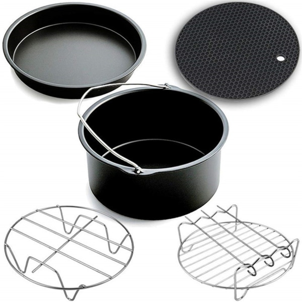 10 st Air Fryer Baktillbehör 3.2Qt-5.8Qt Airfryer för pizzor Kakor Bröd Quicher Pannkakor 8 7 6 tum Valfritt