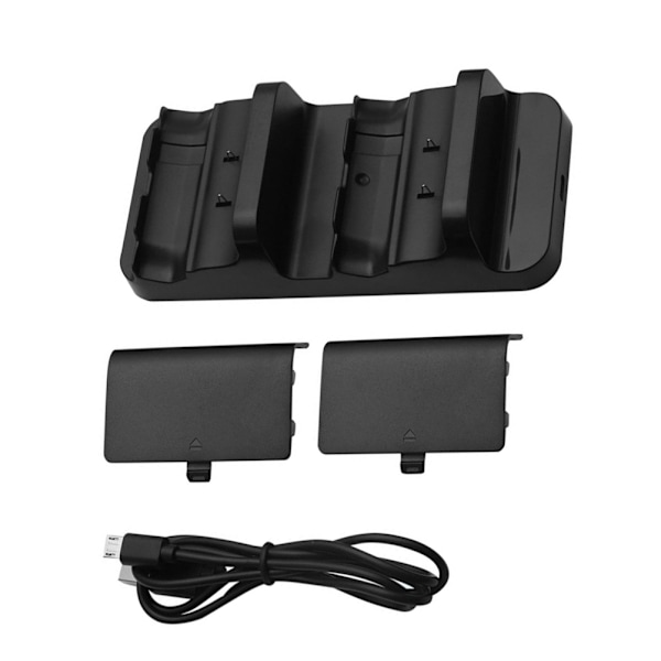 Hurtiglader for XBOX ONE-kontroller Dobbel ladestasjon Lader med 2 stk oppladbare for XBOX ONE-kontroller Batteristand