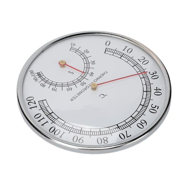 Termohygrometer 2 i 1 0-120°C Bastu Rumstermometer Hög noggrannhet Klarskala mekanisk inomhushygrometermätare