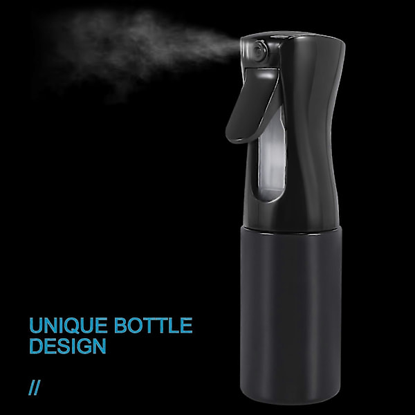 Hårspray, Kontinuerlig Spray Vattenspray Aerosol Mist Sprayer Spruta-150 ml, Svart