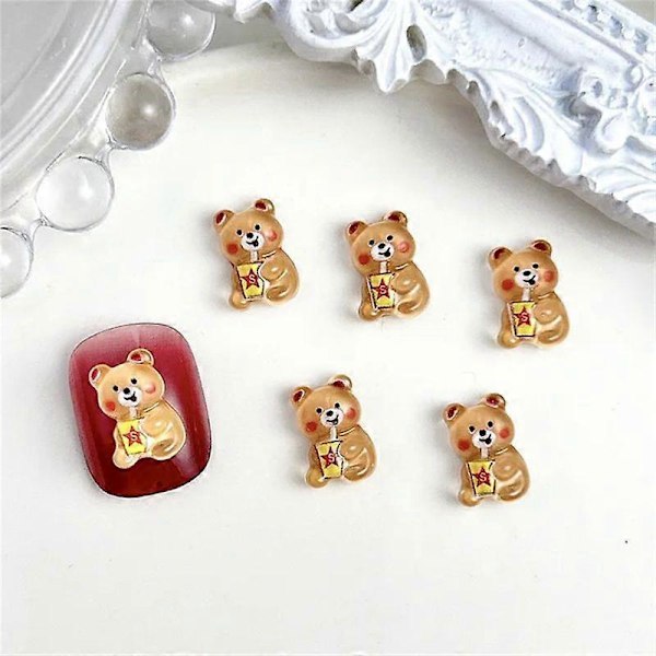 20 stk. Søte Akvatiske Delfin Neglekunst Resin Kawaii Cabochon For Neglepynt DIY Manikyr Tilbehør 20 stk. WSP-010-20
