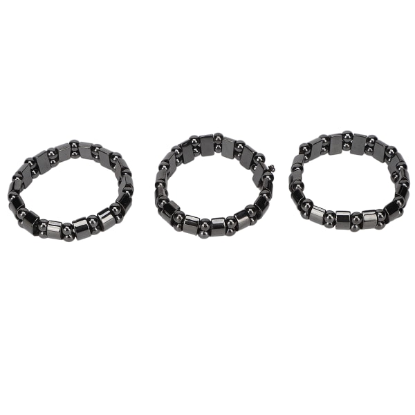 3 stk Fasjonable Elegant Perle Magnet Armbånd Menn Kvinner Fatigue Relief Magnetisk vekttap armbånd