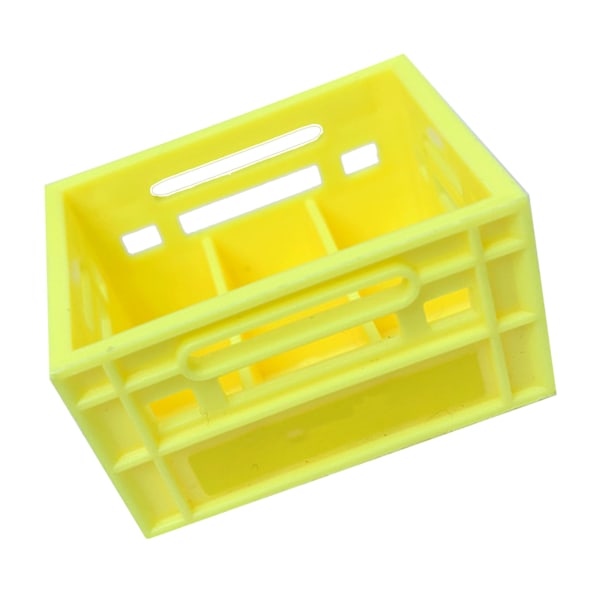 Miniatyr öl korg modell plast dockhus öl låda lätt konstgjord mini öl fall hem bar dekor gul