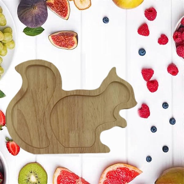 C-Snack Plate Plassbesparende Oppbevaring Tre Snacksbrett Pære Fruktbrett