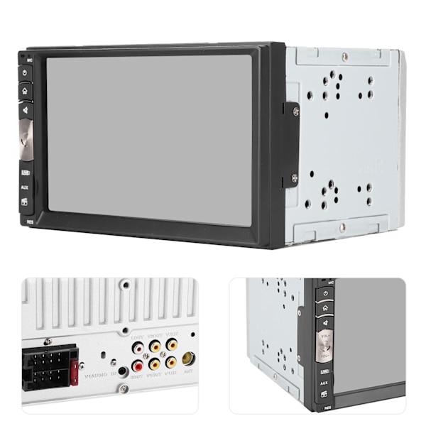7in HD Bil MP5-spelare FM-radio Multimedia 2Din Digital Touch Screen USB/Minneskort/Bluetooth