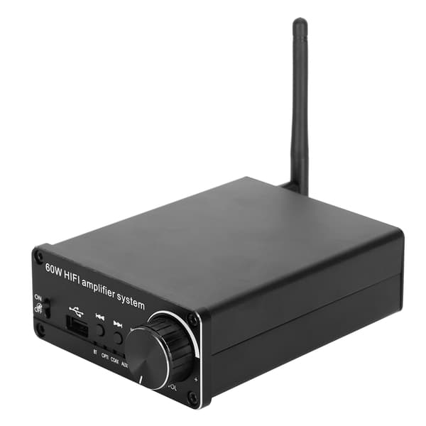 100‑240V Bluetooth 5.0 effektforsterker Stereo Hjem 60W Audio Digital lydforsterker UK Plug