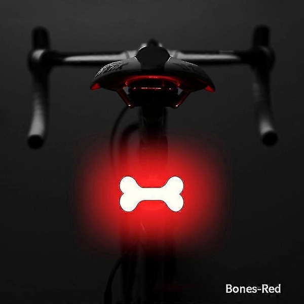 Ny Hjerteformet LED Sykkellys USB Oppladbar Sykkel Baklys Vanntett MTB B