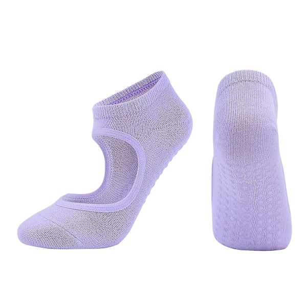 Antislip Yogasokker for Kvinner - Perfekt for Pilates, Barre, Ballett, Dans - 3 Par