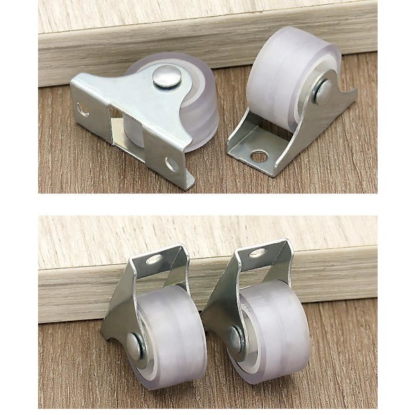 Mini bløde gummihjul med metalplade og skruer til møbler