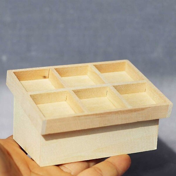 1/12 Miniatyr Trehus Frukt Grønnsak Hylle Stativ Actionfigur Mikro Landskap Dekor Hjem Dekor Gave