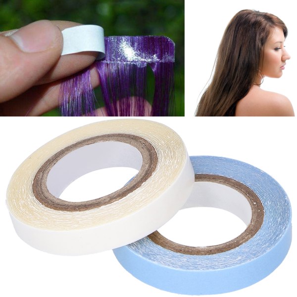 2 stk Hair Extension selvklebende tape Dobbeltsidig selvklebende vanntett tape for hårforlengelsesparykk