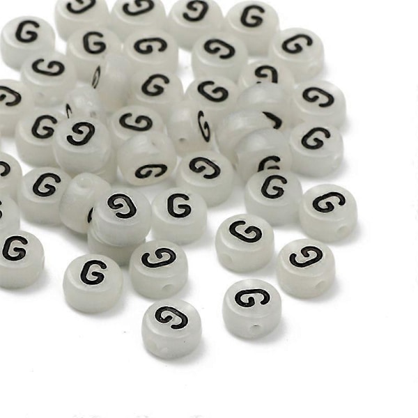 Svarte Akryl Lysende Perler 4x7mm Runde for Smykkelaging Armbånd Halskjeder DIY Tilbehør Z 50stk