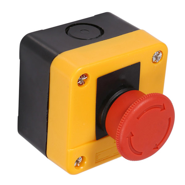 1Pc 660V 10A Plastic Shell rødt skilt Nødstop Svampetrykknapkontakt Ny