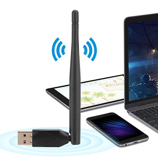 GTMEDIA MT7601 Wifi-adapterantenne USB-plast God stabilitet 150 Mbps til DVB-S2