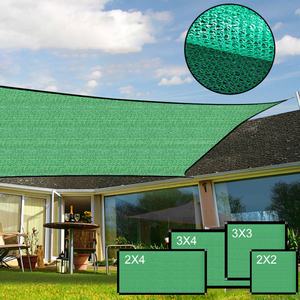 Solskydd Segel Andas Farbic Canopy Markis Skydd Rektangel UV Block Canopy för uteplats Bakgård Gräsmatta Trädgård Grön 3x4m / 9,8x13,1ft