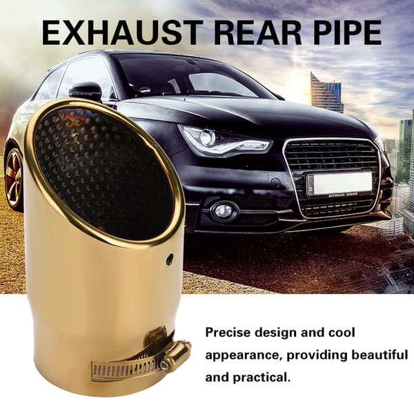 Bilmodifikasjon 76mm Eksoslyddemper Bakrør Endestykke for Audi Q3 A6