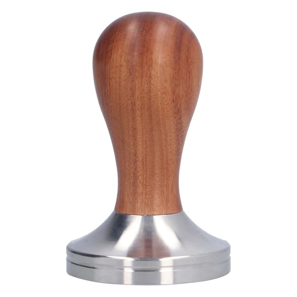 58mm Flat Base Kaffetamper Manuell Rustfritt Stål Kaffepulverpresse med Trehåndtak