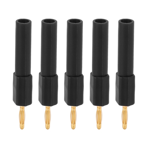 5 kpl Convert Banana Plug Vahva liitettävyys Hyvä johtavuus 2mm - 4mm Conversion Banana PlugBlack