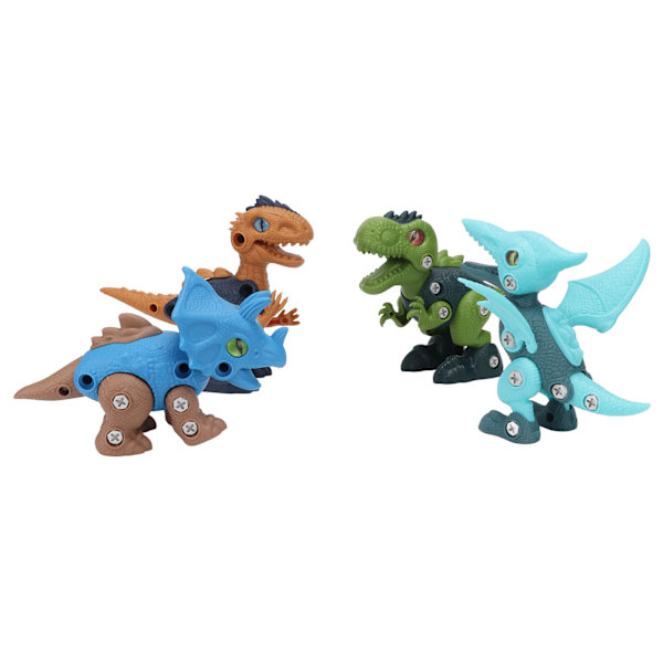 Samlet dinosaur DIY bevægelig led afmontering pædagogisk byggelegetøj dinosaur til børn