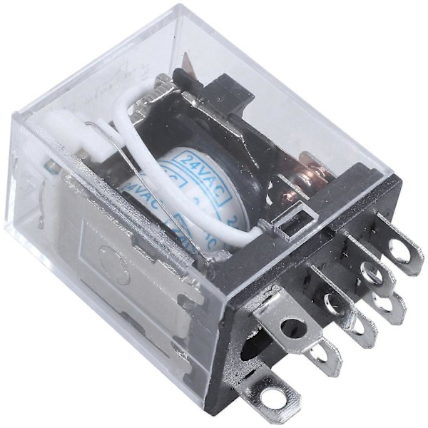 JQX-13F LY2 AC 24V Spole 8-Pin DPDT Röd LED Elektromagnetiskt Relä